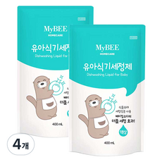MyB 嬰兒餐具清潔液補充裝, 400ml, 4個