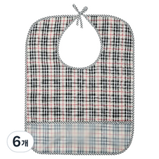 로시테라 방수 성인용 턱받이 M, 양면 베이지, 6개