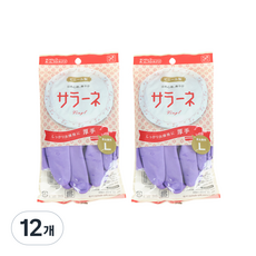 던롭 고무장갑 2p 32cm 08745, 퍼플, 대(L), 12개