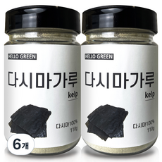 헬로우그린 국산 다시마 가루 통, 110g, 6개