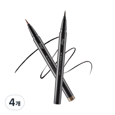 THE FACE SHOP 菲詩小舖 fmgt Ink Graphy 筆刷眼線筆 0.6g, 01 墨黑色, 4個