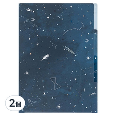 日本 MIDORI 3層資料夾 A4, 星空, 2個