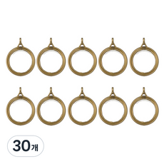 PP Home Living 伸縮桿窗簾環 內徑33mm, 棕色, 30個