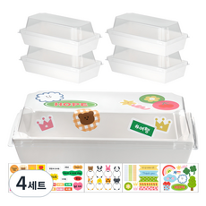 데이젤 내맘대로 DIY 도시락 직사각대 일회용용기 17 x 7 x 6.5 cm, 5개입, 4세트