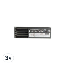 크레타칼라 샤프콘테심 6p 26101, 블랙 오일소프트, 3개