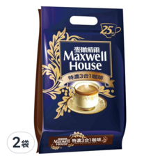 Maxwell House 麥斯威爾 特濃 3合1咖啡, 13g, 25包, 2袋
