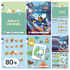 YOUNG ART 男童款小學寫作10格點點筆記本, 隨機出貨, 80個