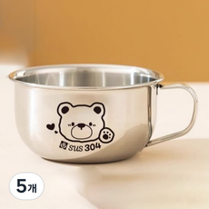 Aurafam 兒童304不鏽鋼漱口杯 220ml, 小熊, 5個