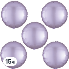 아나그램 파티쇼 라운드 새틴럭스 은박풍선 45cm, 파스텔라일락, 15개