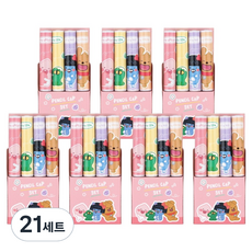 카카오프렌즈 리틀프렌즈 러블리 연필캡 4종 세트, 21세트, 핑크