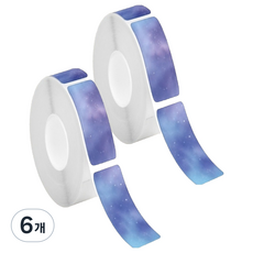 생활의미소 marklife P11 P12 P15 phomemo D30 D32 D35 Vretti HP1 HP3 HP4 라벨지 보라별하늘 12 x 40 mm, 6개, 160칸