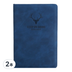 A5羊巴皮筆記本, 14.5*21cm, 80克道林紙, 180張/360頁, 藍色, 2本