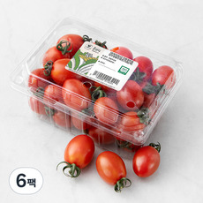 흙살림 친환경 인증 대추방울 토마토, 750g, 6팩