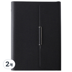 Black Swan復古商務筆記本, 黑色, 2本