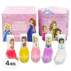 Tomini 公主水性指甲油5件組, 4套, 粉紅色