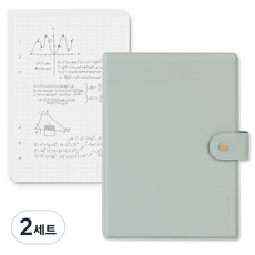 리코즈 A5 6공 아카이브 바인더 + 리필지 100p 세트 3단, 민트, 2세트