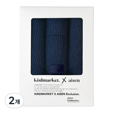 aisen 尼龍沐浴巾, 2個, 3入, 海軍藍