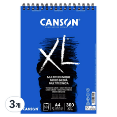 CANSON XL 綜合媒材繪圖本 300g, A4, 30張, 3個