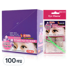 EyeCharm Magic Slim 纖薄型雙面雙眼皮貼 22回用, 單一顏色, 100個