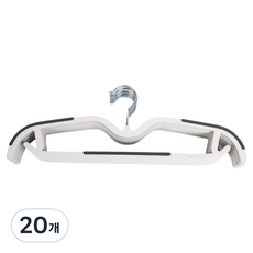短頸鷗翼型省空間防滑衣架, 灰色, 20個