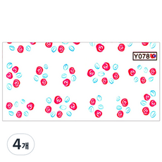 BLUESEA 水轉印貼紙Y078, 單色, 4個