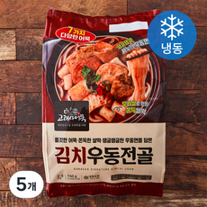 고래사어묵 김치우동전골 밀키트 (냉동), 740g, 5개