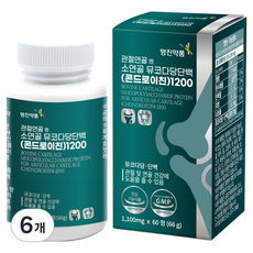 영진약품 관절연골 건강엔 소연골 뮤코다당단백 콘드로이친 1200, 60정, 6개