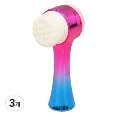 Bacojel 風格彩色雙面臉部毛孔清潔刷, 3個, 粉藍色