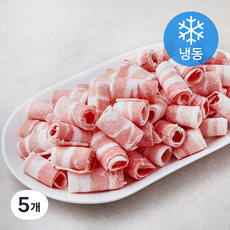 미트포유 덴마크 무연골 대패삼겹 2mm (냉동), 5개, 1kg