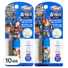 헬로카봇 오가닉 립케어 2종 세트, 딸기향, 2.4g, 10세트