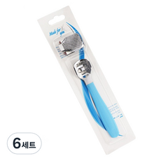 앞날창창 굳은살 발 각질 제거기 + 칼날 10p 블루, 6세트