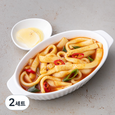 오분떡볶이 납작 + 단무지 4인분 세트 중독맛, 940g, 2세트