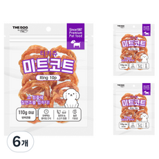 더독 강아지 터키츄 링 타입 간식 S 10p, 칠면조, 110g, 6개