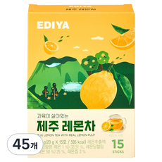 이디야 과육이 살아있는 제주 레몬차, 20g, 45개