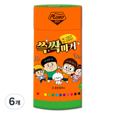 BOAZLin 常見兄妹 擦擦麥克筆, 6個, 12色