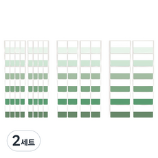 YB COMPANY 膠帶索引貼紙 420p 套組 綠色, 2套