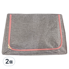 FUN+NITURE 粗麻鋼架收納箱(100L)深灰色, 60 x 42 x 40cm, 2個