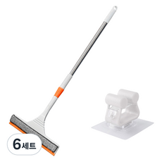모나코올리브 쓸고닦고 실리콘 빗자루 더블 매직비 + 이지걸이 세트, 6세트