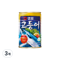 샘표 원터치 고등어 통조림, 400g, 3개