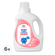 비지엔젤 포근한 유아 섬유유연제 파우더향, 2L, 6개