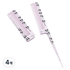 三麗鷗明星 摺疊尖尾梳, 4個, 酷洛米 粉彩紫