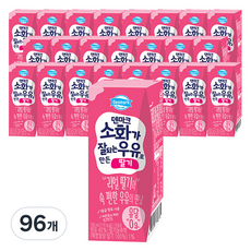 덴마크 소화가 잘되는 우유로 만든 딸기, 190ml, 96개