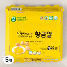 녹색계란 무항생제 겨자씨 먹고 자란 건강한 닭이 낳은 황금알, 30구, 5개