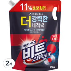 Beat 7種酵素洗衣精補充包 一般洗衣機用, 2.22L, 2包