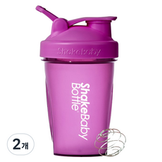 쉐이크베이비 보틀 쉐이커, 퍼플, 600ml, 2개