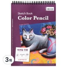 세르지오 색연필 전용 스케치북, A3, 18매, 3개, 297 x 420 mm
