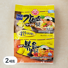오뚜기 면사랑 가쓰오 사누끼 볶음 우동 해물맛 가족세트 4인분, 980g, 2세트