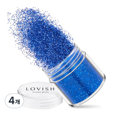 러비쉬 프리미엄 네일 글리터 10g, LVS-017 카프리블루, 4개