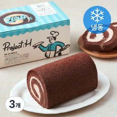 삼립 프로젝트 H 제로 초코 롤케이크 (냉동), 205g, 3개