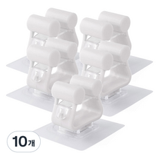 MONACO OLIVE 免鑽孔簡易馬桶刷掛架, 白色, 10個